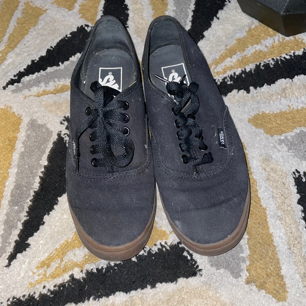 Brand new black vans with brown bottom